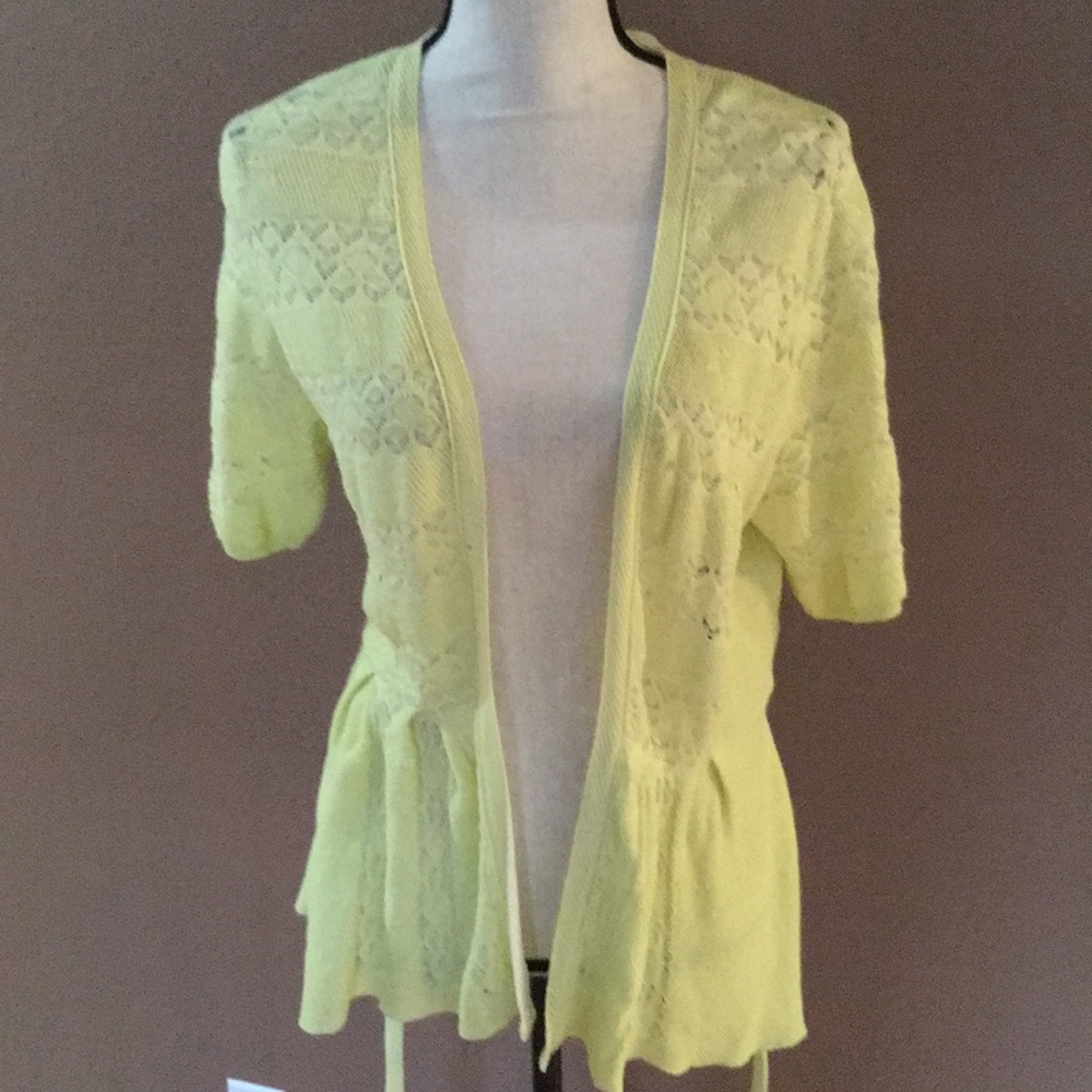 ANTHRO Yellow Cotton Knit Over-Sweater
